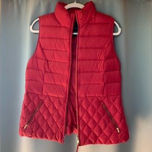 Talbots Red Puffer Vest